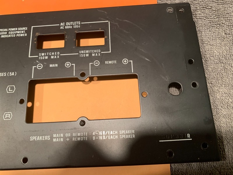 Technics SA-5470 Stereo Receiver Parting Out Rear Panel gallery