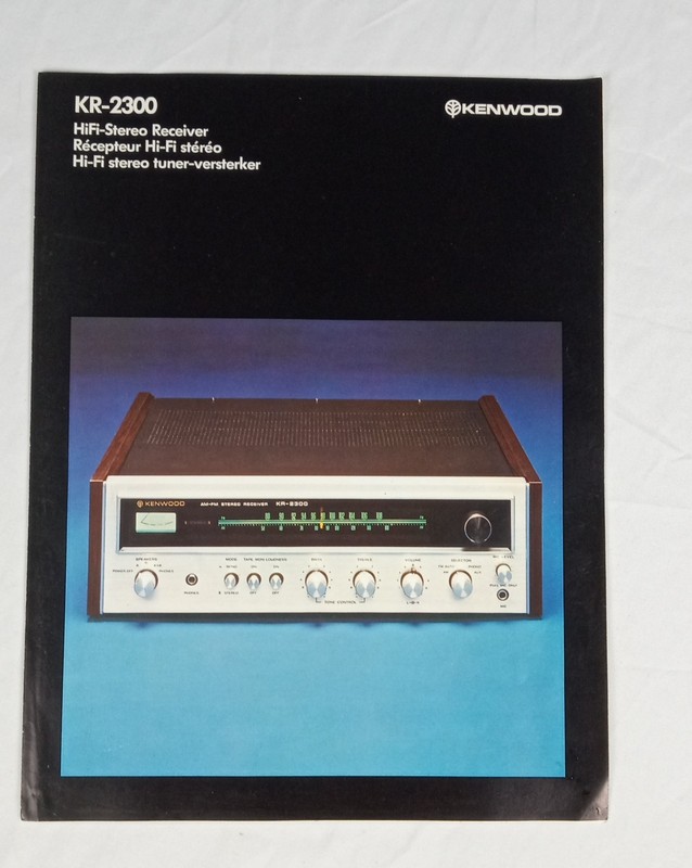 VTG Kenwood KR-2300 stereo hi-fi receiver DUTCH,FRENCH,GERMAN Sales Brochure