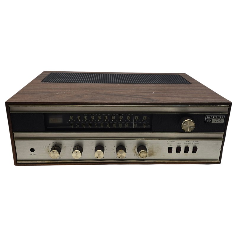 FOR PARTS or REPAIR Vintage The Fisher 175-T Audio AM/FM Receiver – POWERS ON!