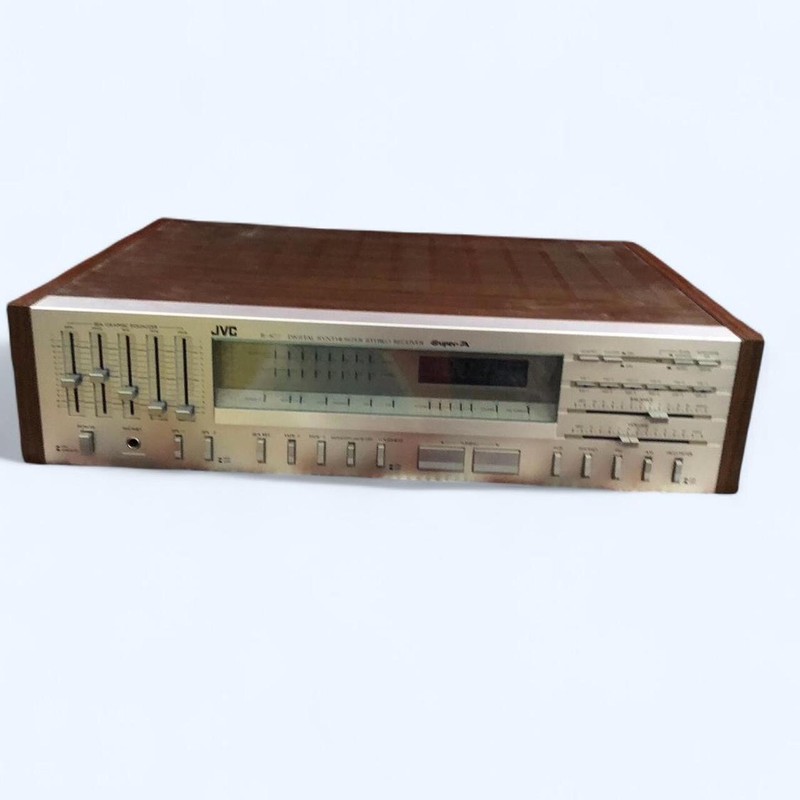 JVC R-S77 Vintage Silver Wood Digital Synthesizer Stereo Receiver Tested