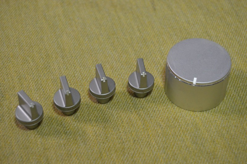 Lot of 5 Original Knobs for Denon DRA-300 Electronics Made In Japan