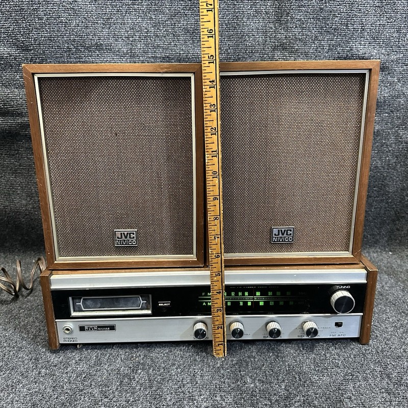 Vintage Nivico STF-600E AM/FM Stereo Receiver w/ Speakers - 8 Track Not Playing gallery