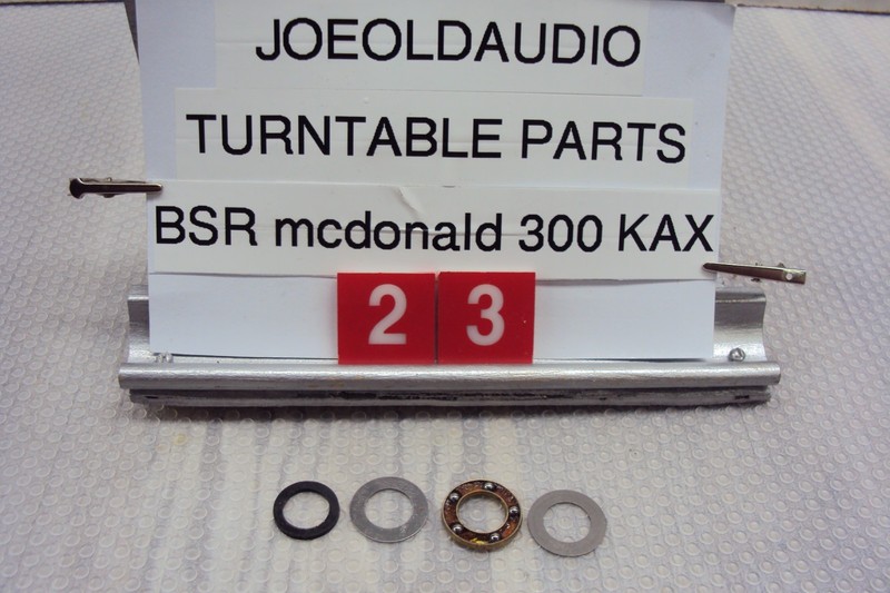 BSR McDonald Turntable Model 300 KAX Spindle Bearings Tested Parting Out 300 KAX