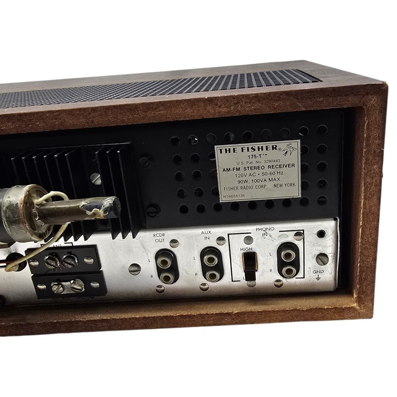 FOR PARTS or REPAIR Vintage The Fisher 175-T Audio AM/FM Receiver - POWERS ON! gallery