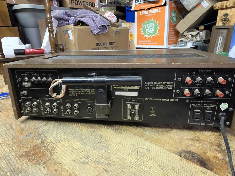 Pioneer SX-535 Model Stereo ReceiverAM/FM Tuner Vtg Wood Case Powers On Untested gallery