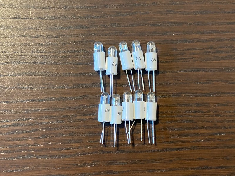 10 New Warm White 8V Bi-Pin LED Lamps Light Bulbs Marantz 2275 4300 2230 2285