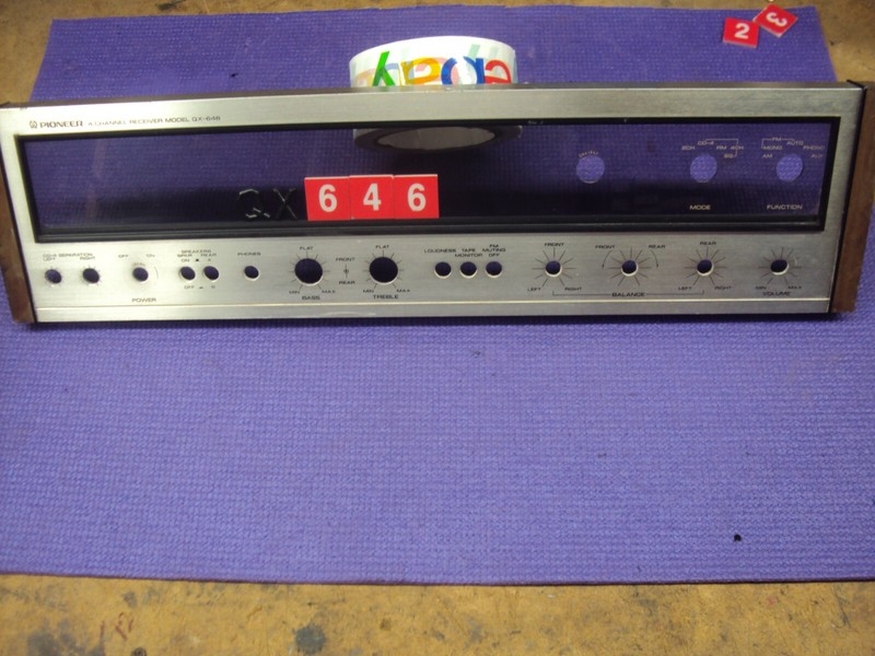 Pioneer QX-646 Quad Receiver Faceplate. Very Good Condition. Parting Out QX-646