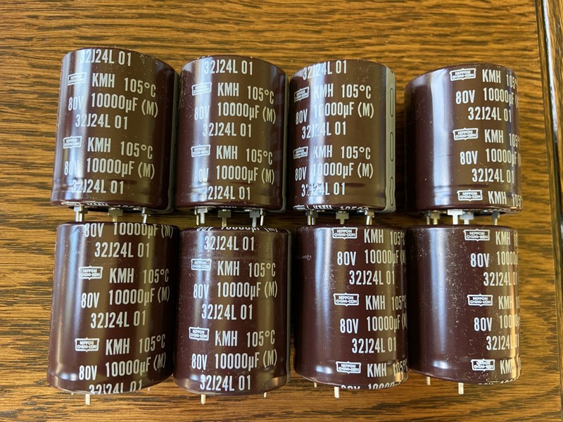 8 New 10000 uf 80v Main Filter Capacitors Sansui G-9000 G-9000DB AU-919