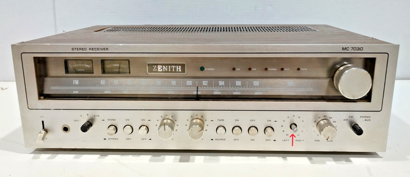 Vintage Zenith MC 7030 Stereo Receiver Tested AC 120V 60Hz Unswitched