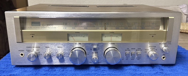 VINTAGE SANSUI G-3000 AM/FM PURE POWER STEREO RECEIVER RARE FOR REPAIR