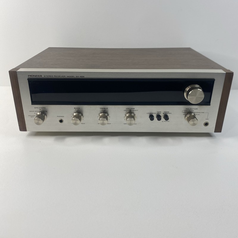 Vintage Pioneer SX-424 A12W AM/FM Stereo Receiver 1972 Tested