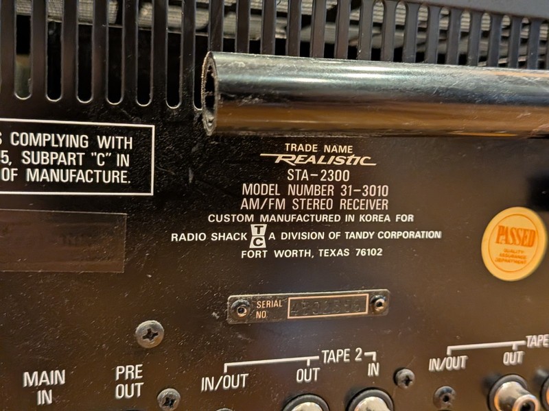 Vintage Realistic STA-2300 AM/FM Stereo Receiver TESTED *READ gallery