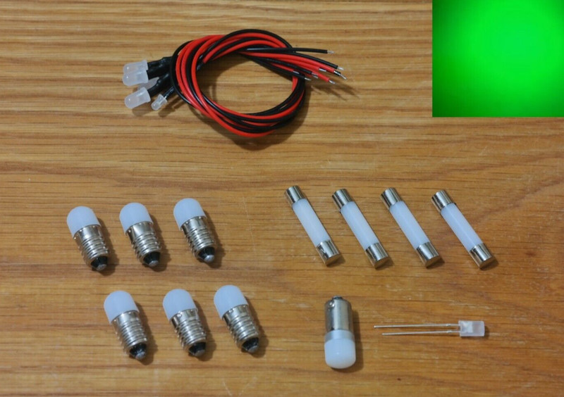 Sansui 4000 receiver replacement front LED lamps bulbs lights kit set GREEN