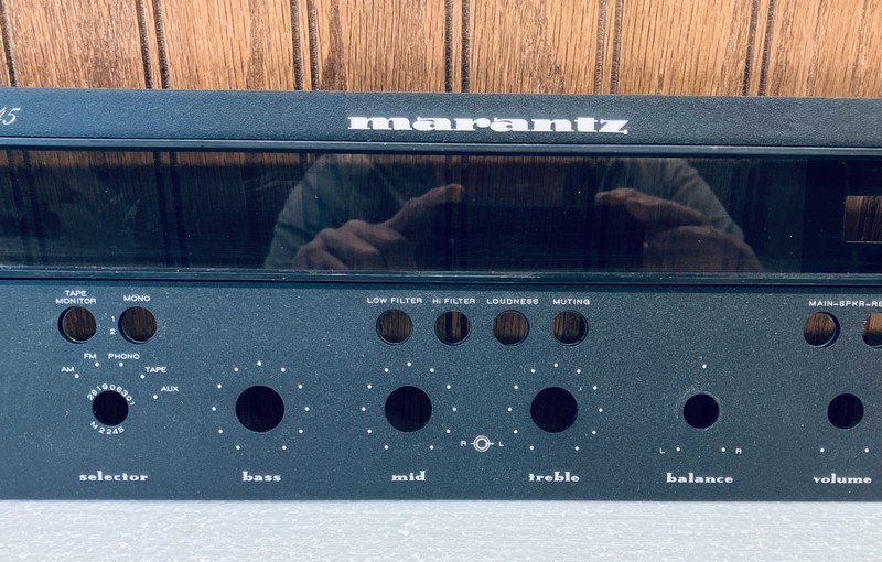 Marantz 2245 Black Faceplate - German-made w/orig insert bezel/dial window - EX+ gallery