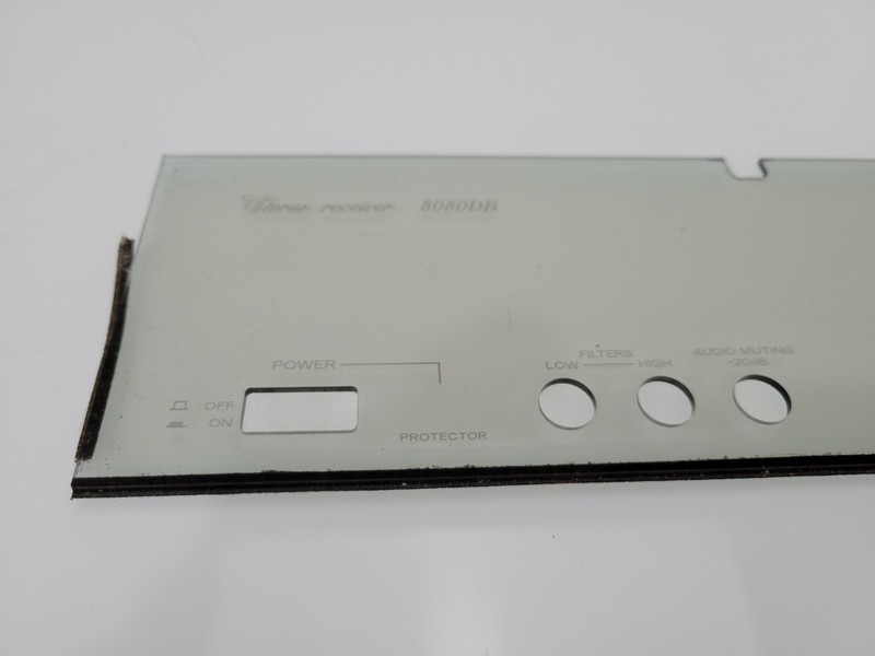 SANSUI 8080DB RECEIVER PARTS: PLASTIC FRONT PANEL gallery
