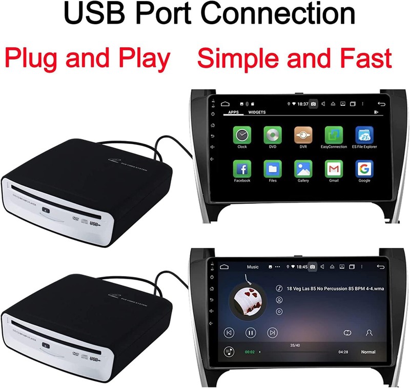 Bovrou Usb External Car Universal Connection Portable Cd Player For Car Android gallery