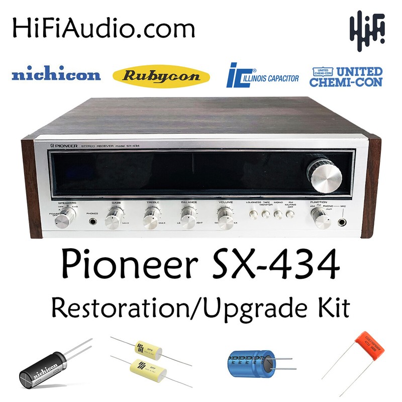 Pioneer SX-434 rebuild restoration recap service kit fix repair filter capacitor
