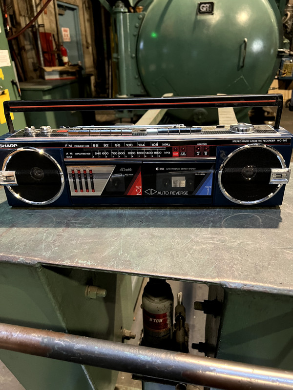 SHARP WQ-562(BK) AM/FM Stereo Dual Cassette Recorder – Black