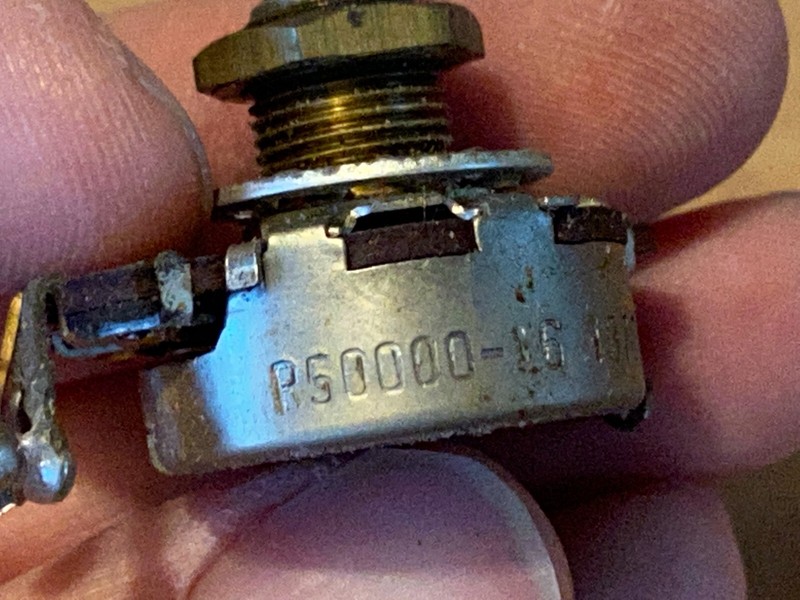Vintage 1956 CTS Potentiometer 500k Ohms Audio Taper Guitar Pot Long w/Loudness gallery