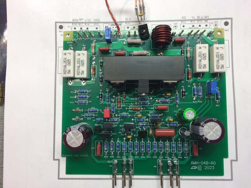 SX-1250 AWH-048-A0 power amplifier pcb (pair), fully assembled and tested (new)