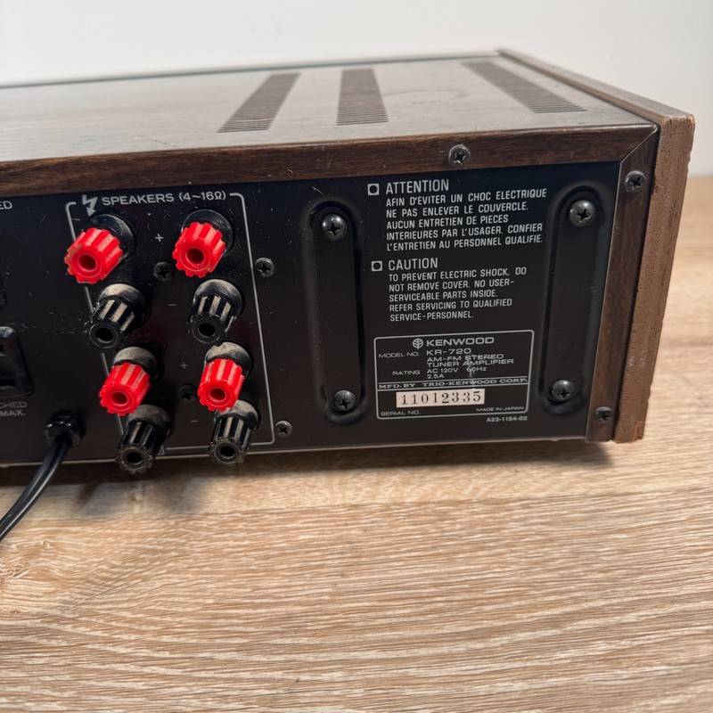 Vintage Kenwood KR-720 AM-FM Stereo Tuner Amplifier Tested - READ gallery