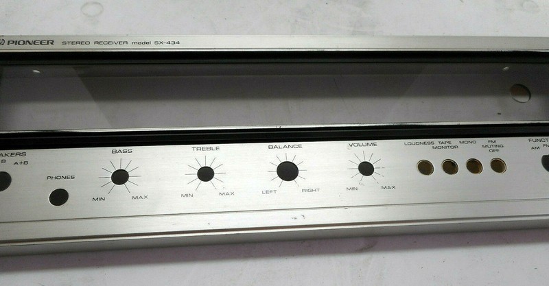 PIONEER SX-434 STEREO RECEIVER - FACEPLATE - PARTING OUT gallery