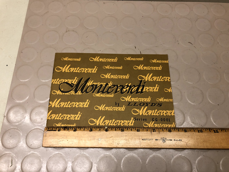 Vintage Monteverdi by Lloyds Stereo Manual gallery