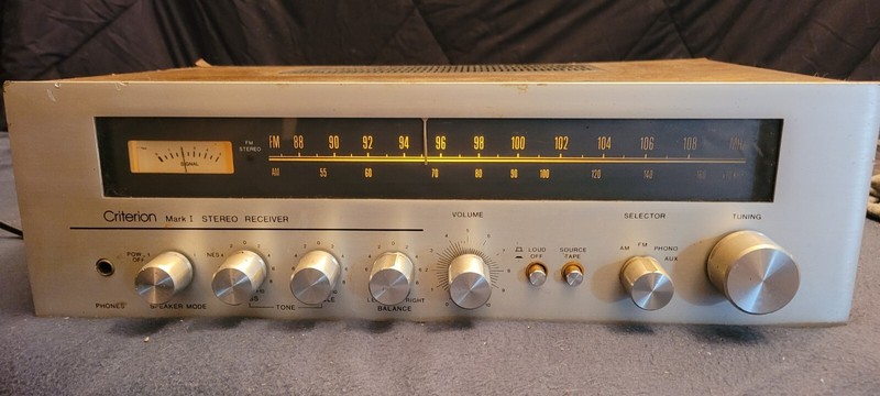Vintage Wood Case Lafayette Criterion Mark 1 Receiver Stereo, Tested – Works.