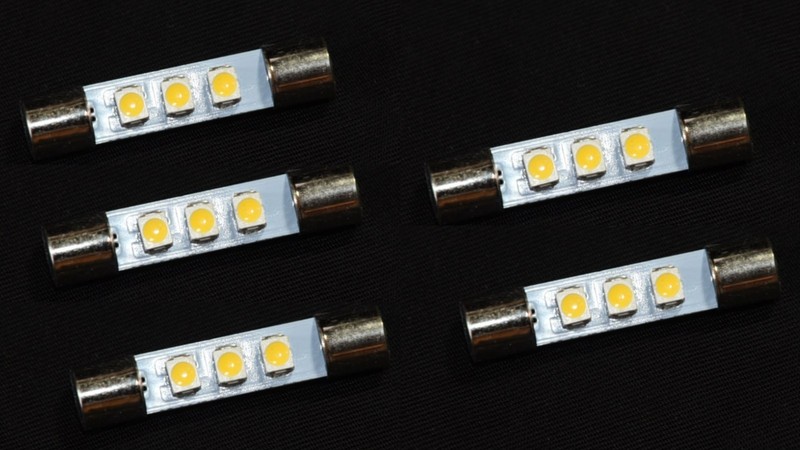 5 Royal Blue Fuse Lamp LED Light Bulb 8V 29mm for Marantz Sansui Pioneer Kenwood