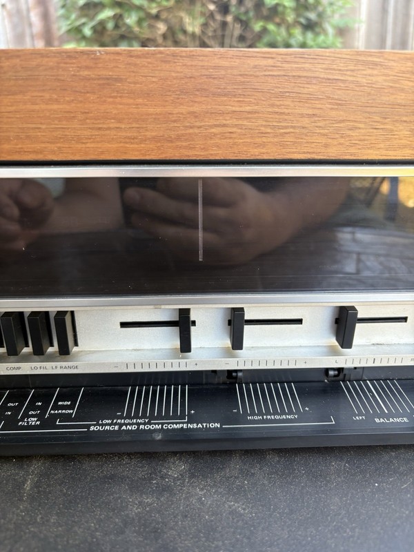 Bose Vintage Stereo Receiver Wood Panel Black Silver For Parts 108787 gallery