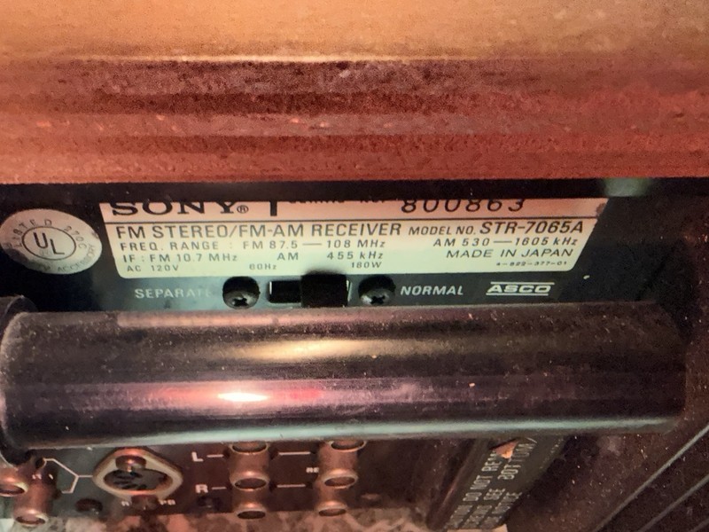 Vintage Sony STR-7055 FM/AM Stereo Receiver gallery