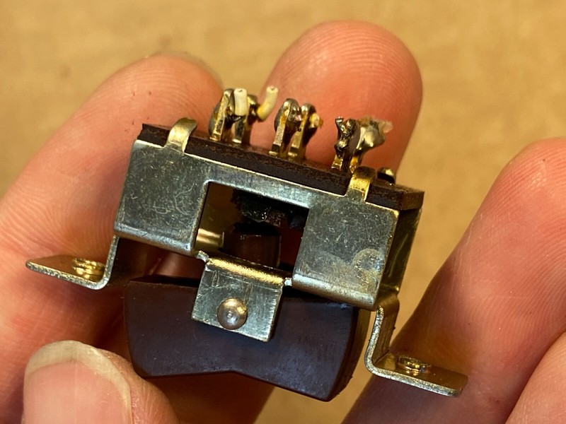 Brown Rocker Switch from Kenwood KW-50 Vintage Parts Filter Tape Monitor (Qty) gallery