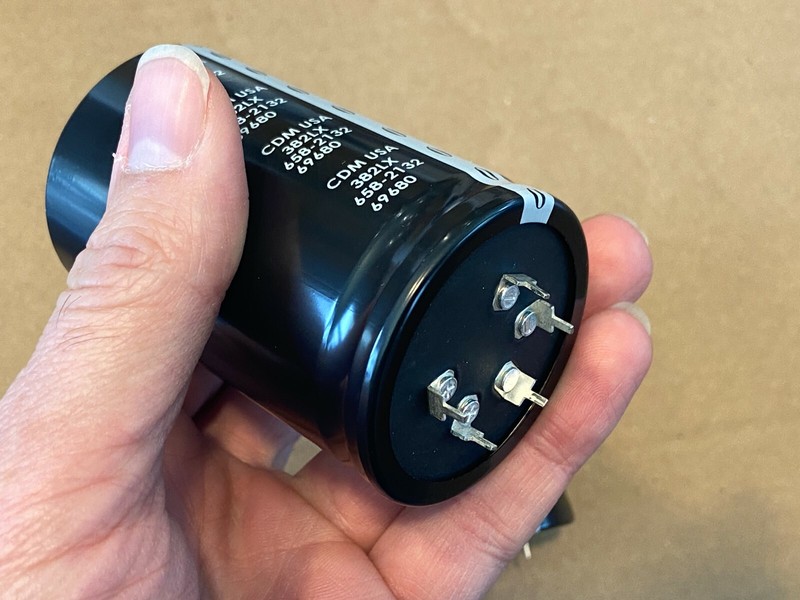 2 New 18000 uf 100v CDE Main Filter Capacitors fr Kenwood KR-9400 EXACT FIT 50mm gallery