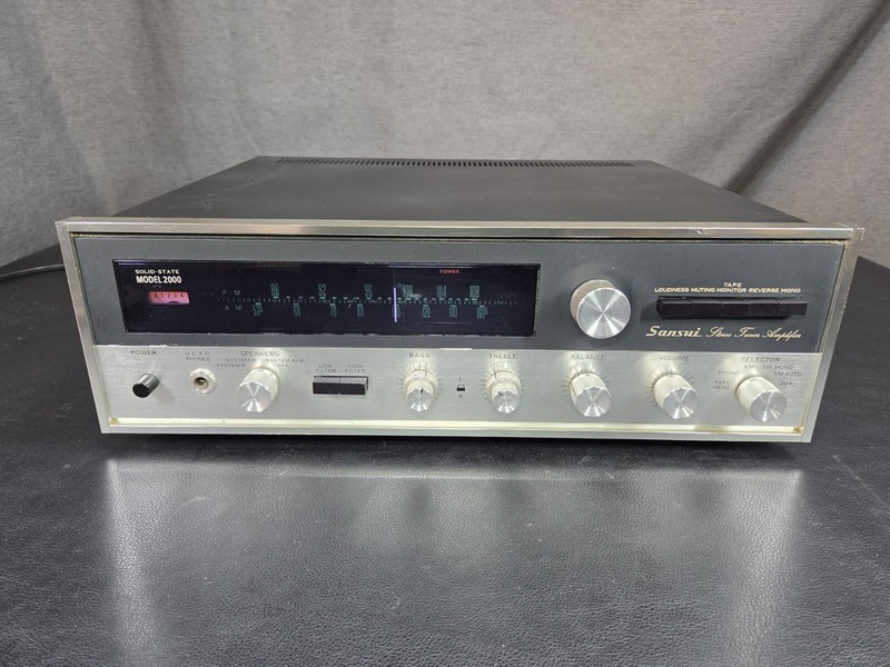 Vintage Sansui Model 2000 AM-FM MPX Stereo AmplifiertFor Repair VIDEO DEMO! 🎥📺