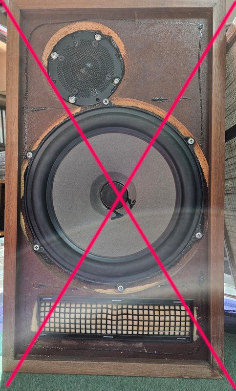 DYNACO A25 SPEAKER GRILLE, ORIGINAL GRILL NO LOGO BADGE, (1 GRILLE ONLY) #2 gallery