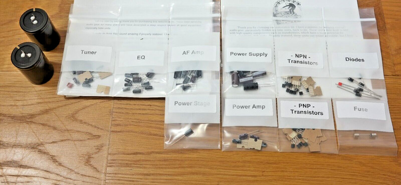 Pioneer SX-636 rebuild restoration recap upgrade kit repair filter capacitor