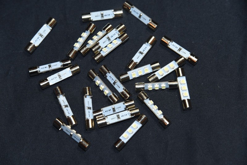 25Pcs Royal Blue 8V Fuse Lamp LED Light Bulbs for Marantz Sansui Pioneer Kenwood