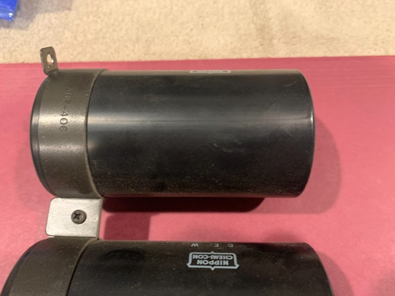 Pioneer SX-1050 Stereo Receiver Parting Out - FIlter Capacitor Pair w/ Brackets gallery