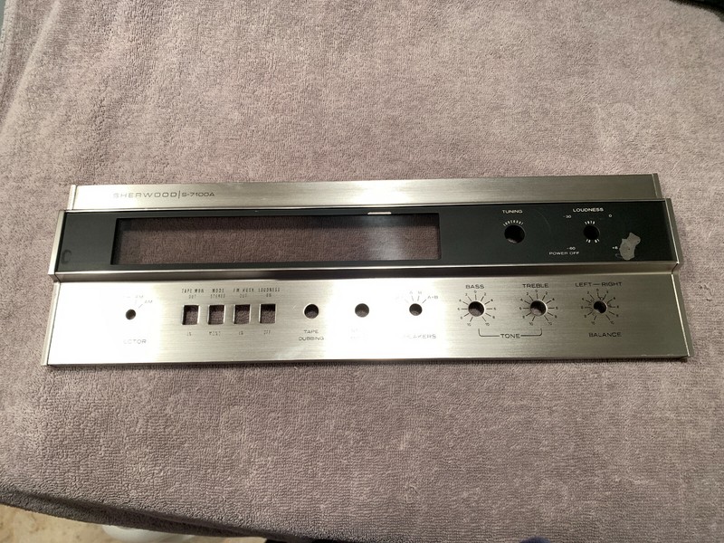 Sherwood S-7100A Vintage Stereo Receiver Parting Out Faceplate
