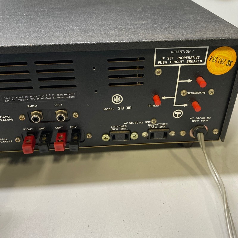 Nikko STA-301 Vintage AM/FM Solid State Stereo Receiver – Tested & Powers On gallery