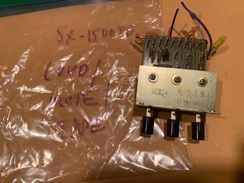 Pioneer SX-1500TD Stereo Receiver Parting Out Push Switch Unit W15-081
