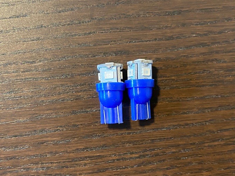 2 New Royal Blue 8V Wedge Lamp LED Light Bulbs for Pioneer Project/One Receivers