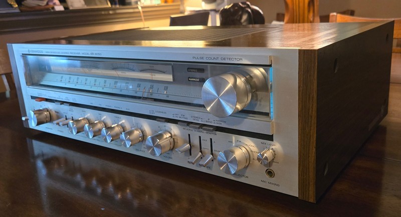 Kenwood KR-8050 Monster FM/AM Silver Vintage Stereo Receiver, Great Condition!