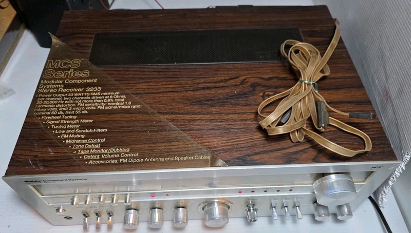 MCS Modular Component Systems AM/FM Tuner Stereo Receiver 3233 - Works-Read! gallery