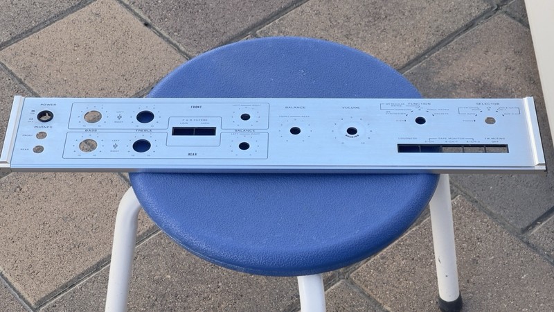 Sansui QRX 3500 Front Metal Silver Plates! . Nice! gallery