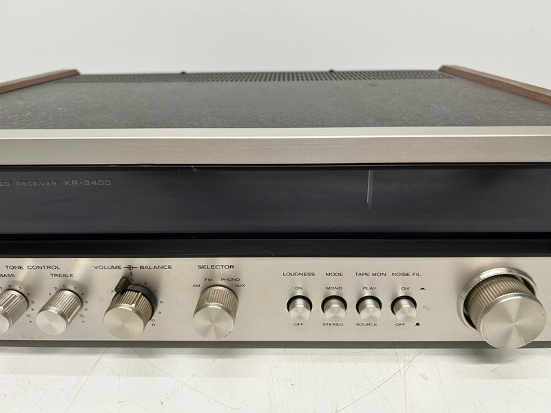 Vtg Kenwood KR-3400 AM FM Stereo Receiver Tuner Amplifier Powers On As Is gallery