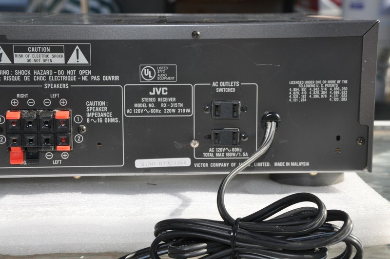 Vintage JVC RX-315TN FM/AM Digital Synthesizer Stereo Receiver No Remote RX-315 gallery