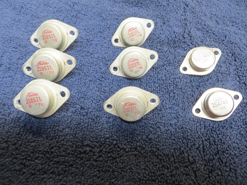 YAMAHA CR620/PIONEER OUTPUT TRANSISTORS TOSHIBA 2SB531/2SD371 LOT OF 8