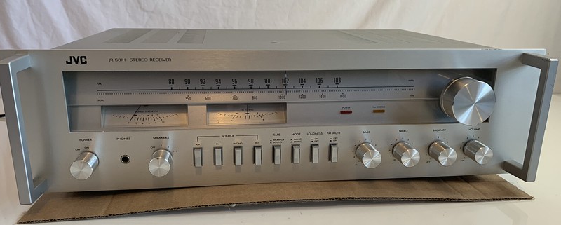 JVC Model JR-S81H Vintage 1977 Stereo Receiver Big Face Silver