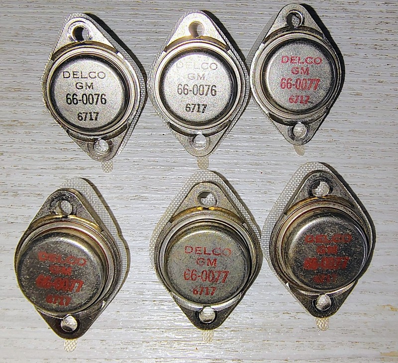 KNIGHT KG-870 PARTS (Lot of 6 Vintage Delco TO-3 Diamond Metal Power Transistors